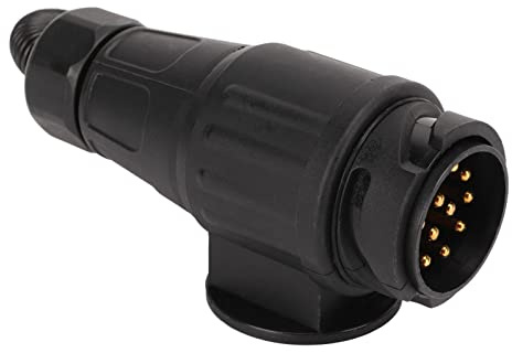 Bnineteenteam Adaptador de Enchufe de Remolque EU a US 13 Pin hasta 4 Pines Adaptador de Remolque -Plug y Juego para RV, Conexión Segura para y Propietarios de Autocaravanas, ABS, Material de Latón