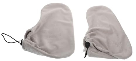 COLLBATH Bequeme Fußüberzüge Paraffinwachs Wachstherapie Wärmend Fußpflege Spa Schönheitsbehandlung mit Elastikband Grau