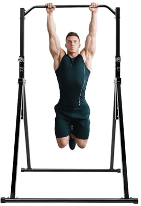 Freistehende Reckstange Höhenverstellbar 175-230Cm Tragkraft 200Kg 1.2Mm Wanddicke Dreieck-Design Klappbar Schwarz Für Klimmzüge Sit-Ups Beinheben Home Gym Training Gerät