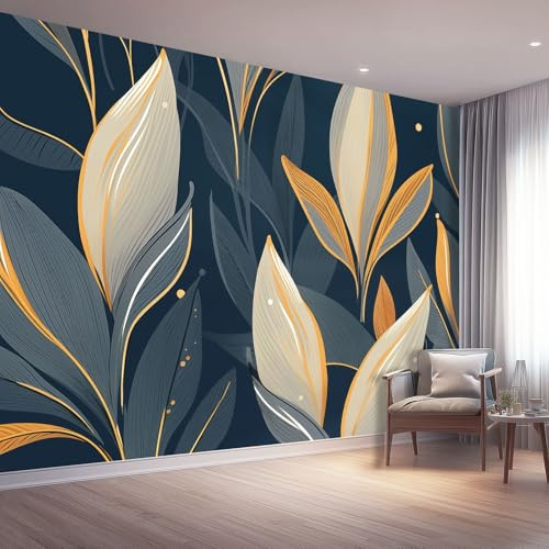 Carta Da Parati 200 x 140 cm Carta Da Parati Per Camera - Semplice Elegante Foglie di banano Texture Progettazione del modello - Colorato Da Letto Parete Non Tessuto Stampa Decorazione Murale