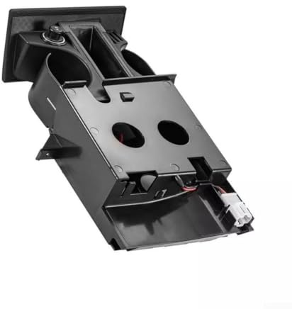 Jotekonoby Soporte para vasos para lado derecho para Volkswagen Transporter T5 2009-2015 | Consola central de plástico y metal para bebidas color negro | Compatible con autocaravana (negro)