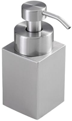 FACAIIO Dispenser di sapone schiumoso in acciaio inox per bagno e cucina, capacità 200 ml, bottiglia a pompa manuale per sapone e disinfettante
