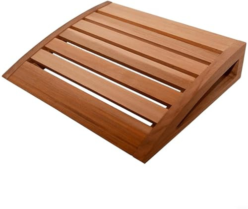 EffiFish Poggiatesta per sauna, comodo poggiatesta in legno per saune interne, doghe lisce e forma moderna, si adatta alla maggior parte delle panche, 38 × 31 × 7 cm (B)