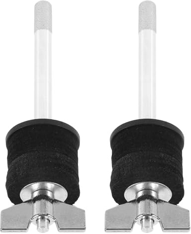 SOIMISS Soporte para Platillos de Batería Doble Capa Ajustable 2 Piezas Base Negra y Fieltro, Apilador Multifuncional para Soporte Percusión, Compatible Platillos Splash, Hardware