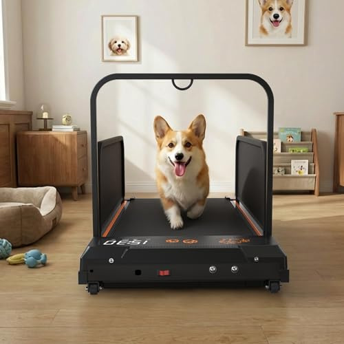 Hundelaufband klappbar leise – 2-in-1 Fitnessgerät für Hunde & Menschen, 110 kg Tragkraft, platzsparend für Wohnungen, mit LCD-Display & Fernbedienung