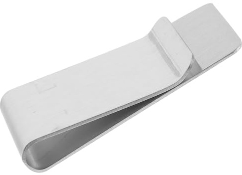 KALLORY Pinzas para Billetes de Acero Inoxidable Diseño Elegante, Doble Cara y Tamaño Compacto para Bolsillo Delantero, Ideales para Hombres y Mujeres