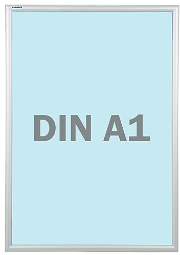 FRANKEN Wechselrahmen, Outdoor A1 Plakatrahmen, Aluminium-Klapprahmen 25 mm breit, Info-Rahmen für den Außenbereich von öffentlichen Einrichtungen, Schulen, Restaurants oder Hotels, BS1704