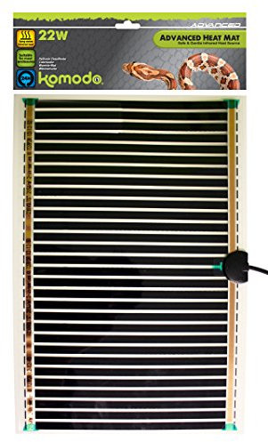 Komodo Advanced Heat Mat for Reptiles 22W Adjustable Temperature Durable Indoor Pad for Terrarium Vivarium Reptile Enclosure Cage Habitats - 410x274mm