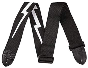 Fender 099-0613-106 Correa Poly Lightning Bolt en negro