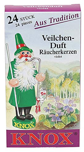 KNOX Räucherkerzen - Duft: Veilchen - Menge: 24 Stück - Brenndauer: ca. 10-15 min - Made in Germany