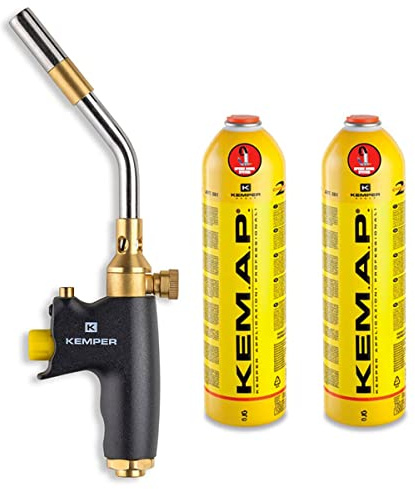 Chalumeau gaz KIT 2 Bouteilles Propane 3600W Soudobrasure Professionnelle Kemper