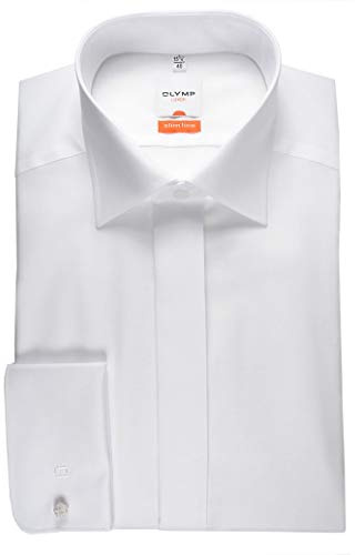 OLYMP Luxor modern fit Galahemd extra Langer Arm New Kent Kragen weiß