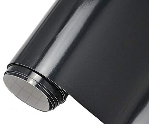 Neoxxim 7,5€/m2 Premium Auto Folie - GLÄNZEND SCHWARZ Glanz 500 x 150 cm - blasenfrei Lackfolie Möbelfolie