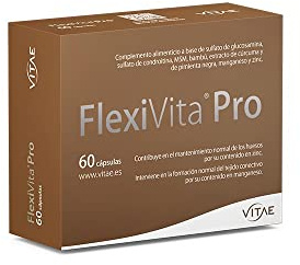 Vitae FlexiVita Pro 60 cápsulas | Glucosamina, Condroitina, Cúrcuma | Cuidado articulaciones, cartílagos y tendones | Músculos y articulaciones | Deporte
