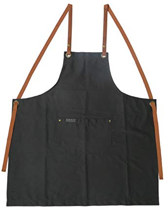 Everdure by heston blumenthal Grillschürze Schwarz 100% Baumwolle I Grill Zubehör Schürze Unisex I Kochschürze Einheitsgröße mit verstellbaren Riemen und Taschen