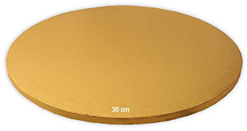 Mytortenland Tortenplatte/Cake Board Rund Gold 36 cm