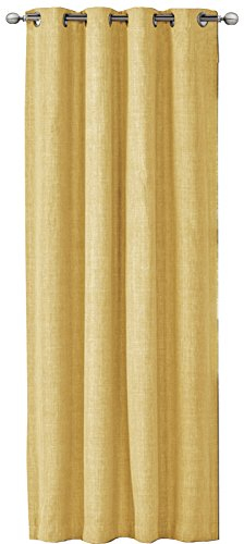 JEMIDI Vorhang blickdicht 140x245cm - Gardine mit Ösen Anbringung - Ösenschal Dekoschal Leinen Optik - 100% Polyester für Wohnzimmer Schlafzimmer