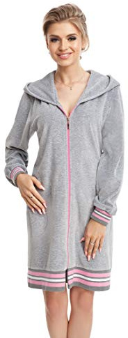 LEVERIE Albornoz moderno para mujer, con capucha acogedora, XL