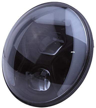 HIGHSIDER 7 Zoll Motorrad LED Hauptscheinwerfereinsatz TYP 8, Tagfahr-, Positions- und Kurvenlicht, E-geprüft (Schwarz)