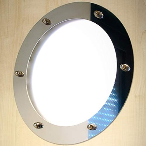 portholes.bullaugen Bullauge flach 323mm Polierter Edelstahl (glänzend) Glas transparent Hutmuttern