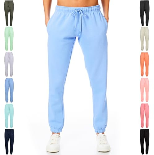 Light & Shade Pantalón Jogger Mujer Fleece – Pantalón Chándal con Cordón, Corte Tapered y Bolsillos, Joggers Suaves para Gym Fitness y Loungewear