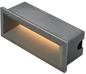 Lucande LED Applique extérieure Jaano (Moderne) en Noir Aluminium (1 lampe,à), encastrable pour l’extérieur applique mur extérieur/mur de la maison terrasse & balcon