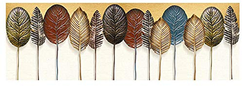 Jianghu Art Leinwanddruck Moderne Abstrakte Verschiedene Blätter Malerei Nordic Poster Wandkunst Bild Für Wohnzimmer Wohnkultur 40x120 cm (16 x 47) Kein Rahmen