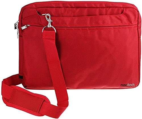 Navitech Étui De Transport Rouge - Compatible avec Le LincPlus P1 Ordinateur Portable PC Windows 10 S Netbook 13.3 ''