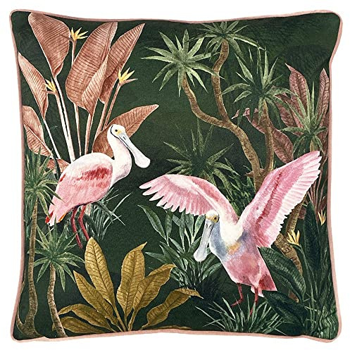 Paoletti Platalea kuddfodral, polyester, bomull, grön, 43 x 43 cm (PLATALE/CC5/GRE)