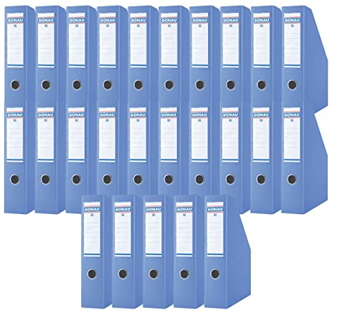 DONAU 3949001PL-10 Stehsammler Stehordner Archive Box Pappe/ 25er Pack/ 25 Stück/ Karton - Grün /bis zu 750 Blatt Für Büro, Schule und Zuhause zur Aufbewahrung von Dokumenten im A4 Format