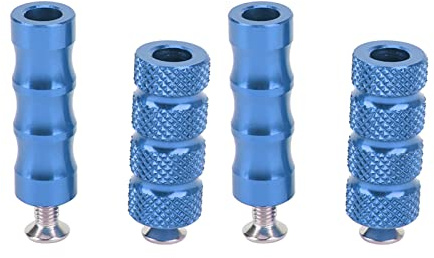 Palanca De Cambio Moleteada Para Motocicleta CNC, 2 Pares, Antideslizante, Palanca De Cambio De Marchas, Clavijas De Freno, Pedal, Reposapiés Delantero Con Orificio De 6mm Para Pernos (Blue)