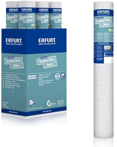 Erfurt Strukturvlies Basic 402 Vliestapete mit Struktur 10.05X0.53 Strukturtapete 6 Rollen 1004353