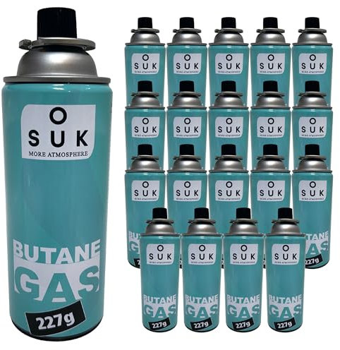 SOUK ONE Gaskartusche Premium 227g Typ MSF-1a Bajonett Ventil Campingkocher, Gasheizung, Camping Gas Butangas Kartusche (20x 227g)