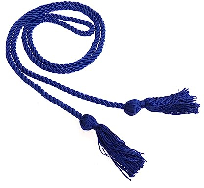 TEHAUX Geflochtene und Dekorativer Quaste Ehrenkordel in Blau aus Polyester für Schulabschluss als Geschenk mit Abschlusskordel für Absolventen