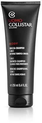 Collistar Doccia Shampoo 3 in 1 Uomo, Corpo e Capelli, Deterge, Tonifica, Idrata, 250 ml