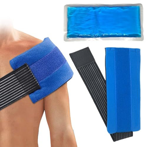 Bolsa de Gel Frio o Calor para Lesiones, 27x12cm Bolsa Hielo Lesiones Incluye 1 Funda de Tela con Banda de Compresión Reutilizables Gel Frio para Lesiones Se Adapta a Cualquier Parte del Cuerpo