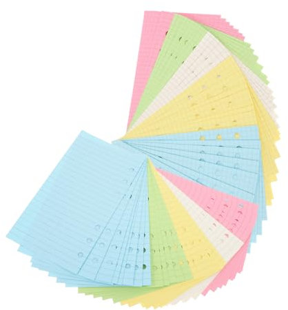 Tofficu 2sätze Nachfüllpapier Für Notizbücher Loseblatt-notizbuchpapier Millimeterpapier Zum Nachfüllen Kleines Füllpapier Reisenotizbuchpapier Ordnereinlagen Zum Nachfüllen Farbiges Papie