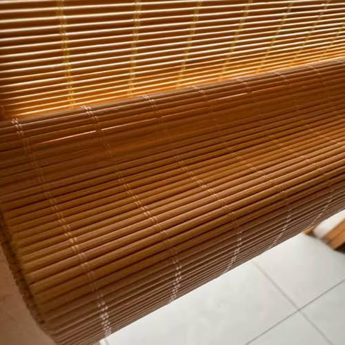 Anpassbare natürliche Bambusvorhänge für Innen- und Außenbereich, Fenster, Balkon, Lichtfilterung, Garten, Bambusrollos