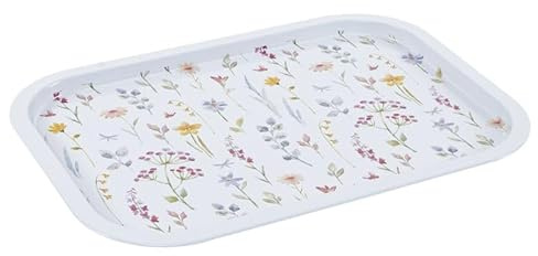 Bandeja de Cocina de Metal 40x28 cm Flores