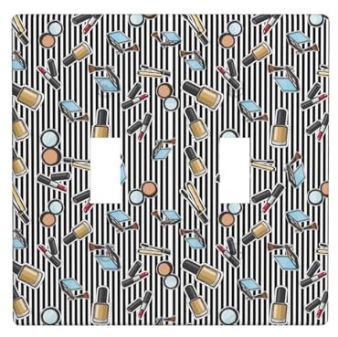 Placca di copertura per interruttore della luce a levetta, 2 piastre da parete di dimensioni standard 11,4 x 11,4 cm, simpatica piastra di copertura per interruttore della luce doppia, decorativa