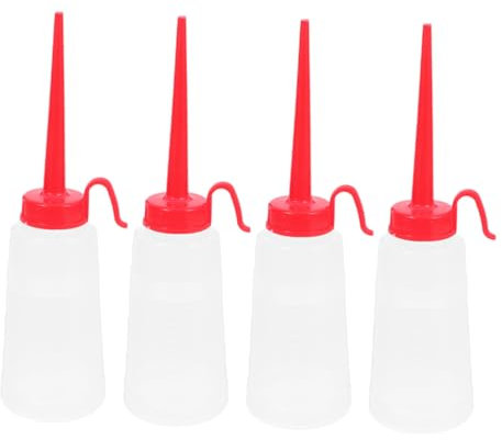 AUTSUPPL 4pcs Long Mouth Oil Pot Oil Dispenser for Sewing Machine Maintenance Plastic Long Nozzle for Sewing Accessories