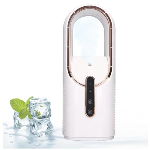 BesBet Aire Acondicionado Portatil Silencioso, USB Recargable, con Humidificador Ventilador Torre Silencioso HumidificacióN del Aire Aire Acondicionado Portatil, para El Hogar Y La Oficina
