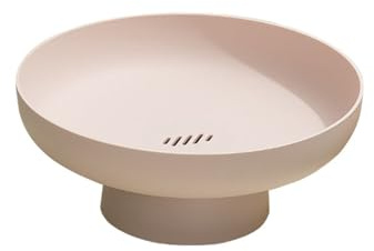 WAZUBC Obstschale mit Hohem Boden, Snack Aufbewahrungstablett mit Boden Präsentationsschale Obstschale Dessertständer Süßigkeitenteller Obsttablett Lebensmittelaufbewahrungstablett (Rosa)