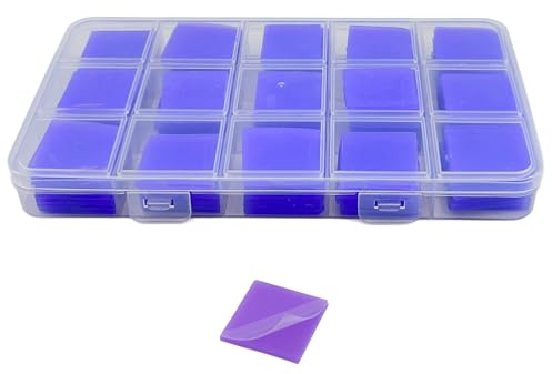 LIRUNQIU Diamond Painting Glue Wax with Storage Box, 105 Pcs High-Strength Wax Clay for 5D Diamond Art, Long-Lasting Diamond Dot Drill Tools for Adults Kids(Purple)
