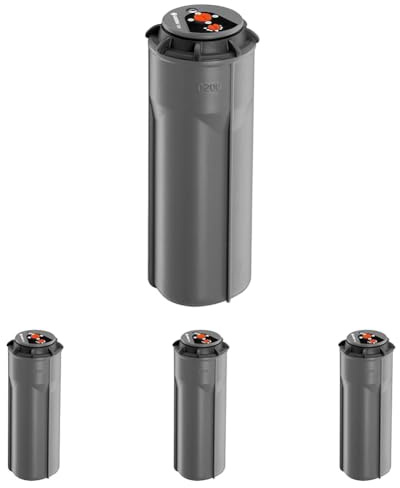 Gardena Turbines Arroseur T200:Système d'irrigation Pour les pelouses de taille moyenne jusqu'à 200 m²,avec une distance de lancement réglable (5-8 m) et un réglage du secteur de l'essentiel (8203-29)