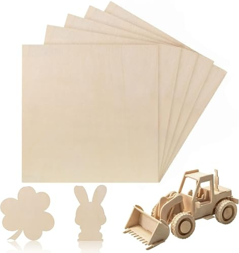 Sperrholzplatte, 5 Stück Sperrholz, 1.5mm Lindensperrholz Holz Platten,Linde Sperrholz, Dünne Holz-Zuschnitte, Holzplatten für für DIY Holzarbeiten, Laserbearbeitung, Brandmalerei, Deko, Gemälde