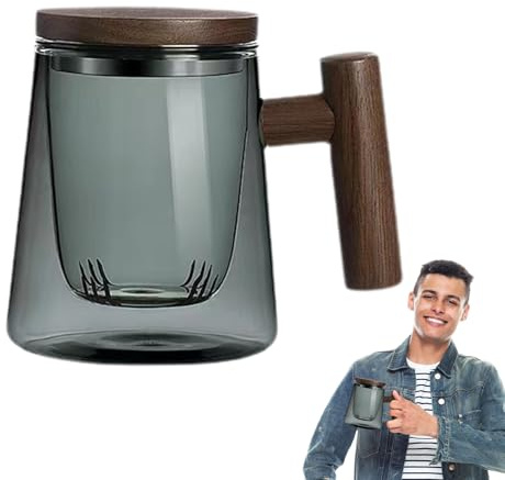 Tasse à thé avec infuseur et couvercle, tasse à thé avec couvercle |Tasse à thé en verre portable avec filtre à thé,Tasses à infuseur à thé pour l' du thé, pour le garde-manger, le salon, la