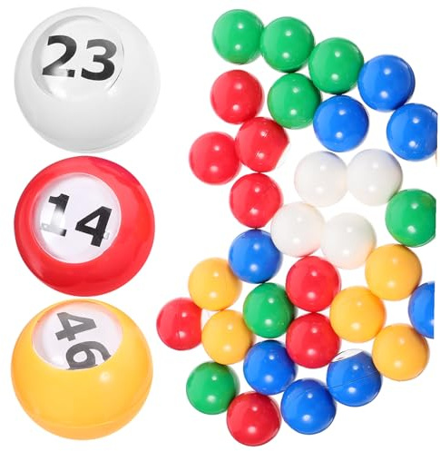 iplusmile 50 Piezas Bolas De Lotería Números De Ventana Bolas De Lotería De Colores para Actividades De Fiesta para Fiesta