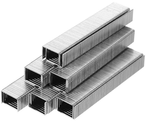 FIXOSHEE Grapas de Acero al Carbono para Carpintería 1000 Unidades U Tipo para Grapadora Manual y Neumática Pequeñas Grapas Resistentes para Tapicería y Trabajos de Madera