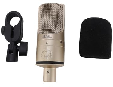 Keenso Micrófono de Condensador, Micrófono XLR, de Condensador Cardioide Profesional con Construcción Totalmente Metálica y Ruido Propio Ultra bajo, para Grabación de